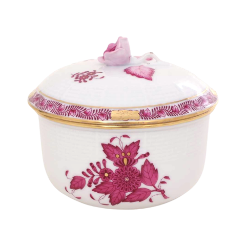 Sugar basin, rose knob