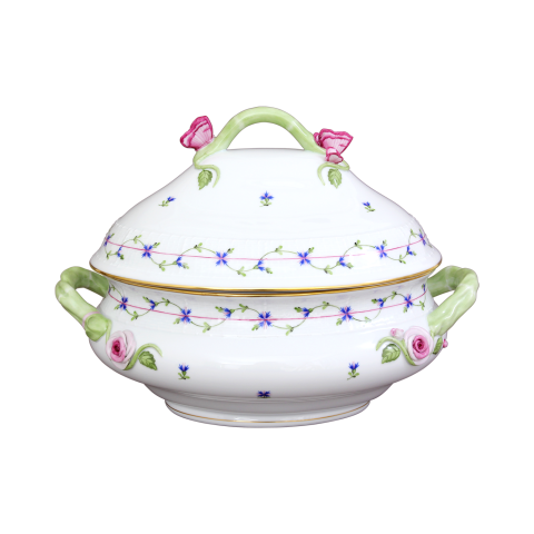 Soup tureen, butterfly knob