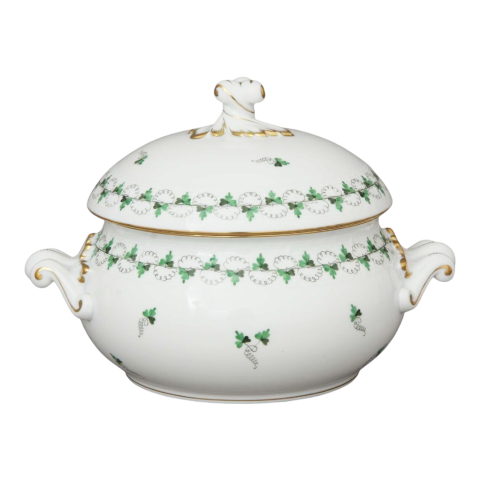 Soup tureen, twisted knob