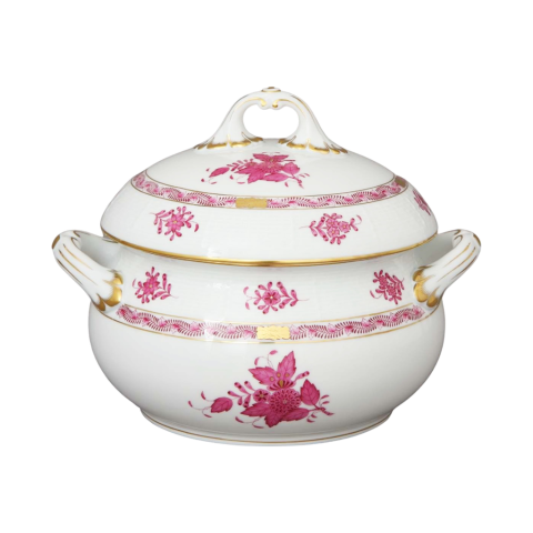 Soup tureen, strap knob