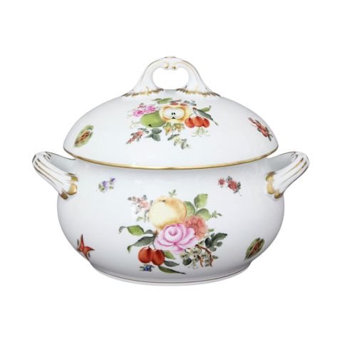 Soup tureen, strap knob