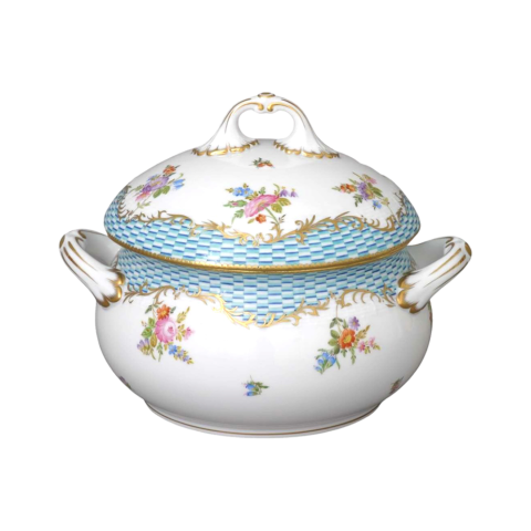 Soup tureen, strap knob