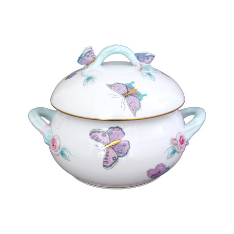 Soup tureen, butterfly knob