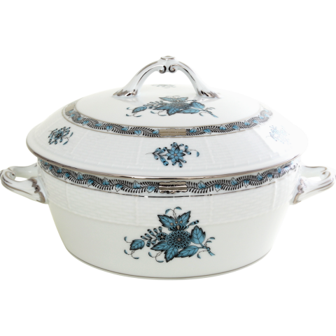 Vegetable dish, strap knob