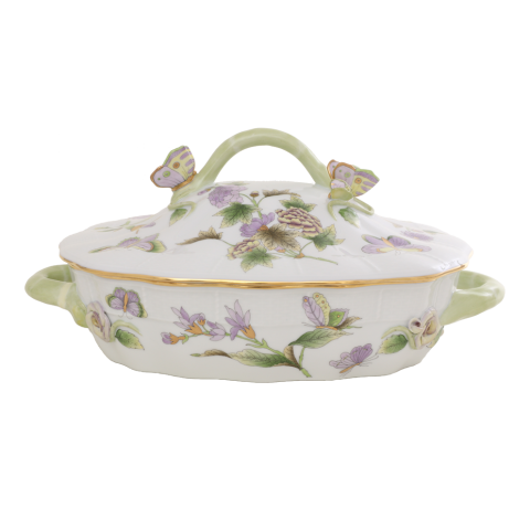 Vegetable dish, butterfly knob