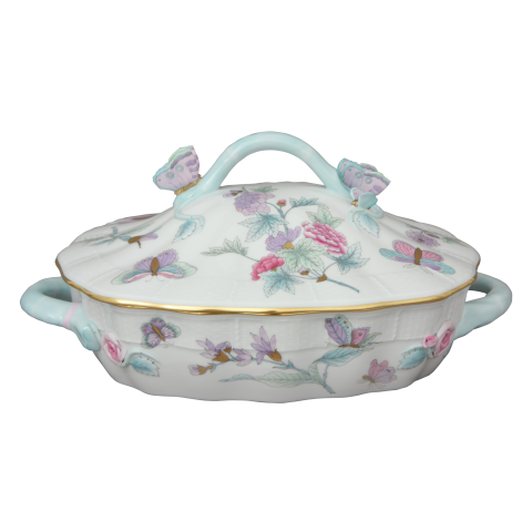 Vegetable dish, butterfly knob