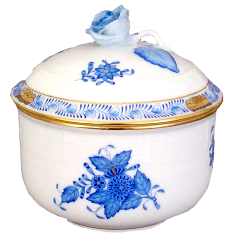 Sugar basin, rose knob