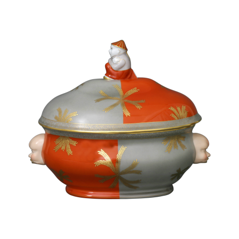 Soup tureen, mandarin knob