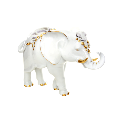 Elephant, openwork, with flowers