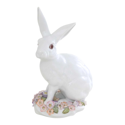 Rabbit with flower ornament