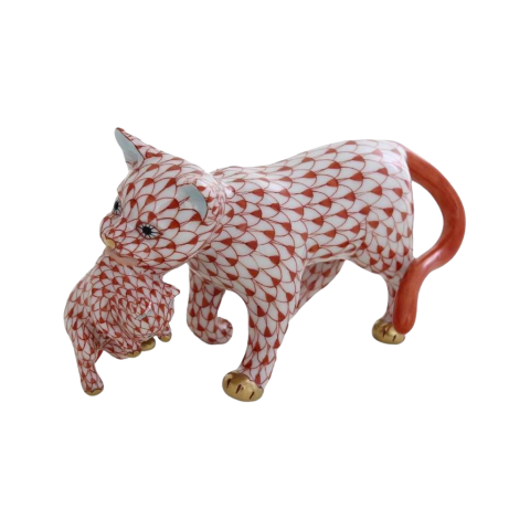 Cat Carrying Kitten in Mouth