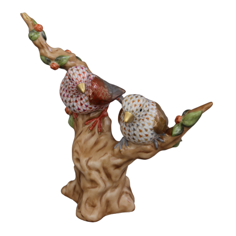 Pair of finches on branch