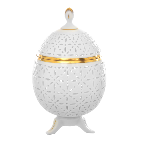 Egg, openwork, button knob