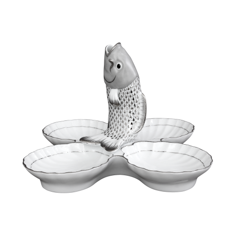 Four fancy dish, with fish