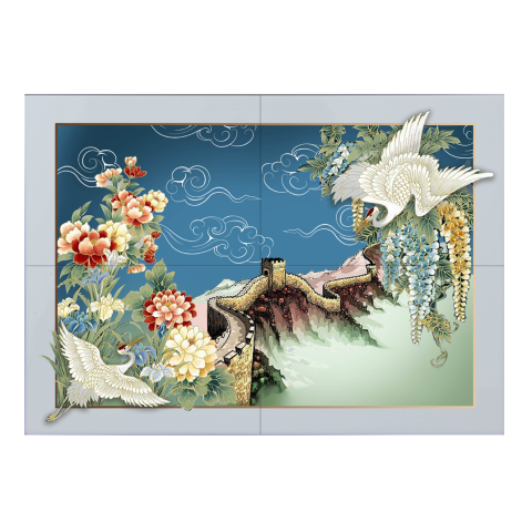 Composition of porcelain tableaus