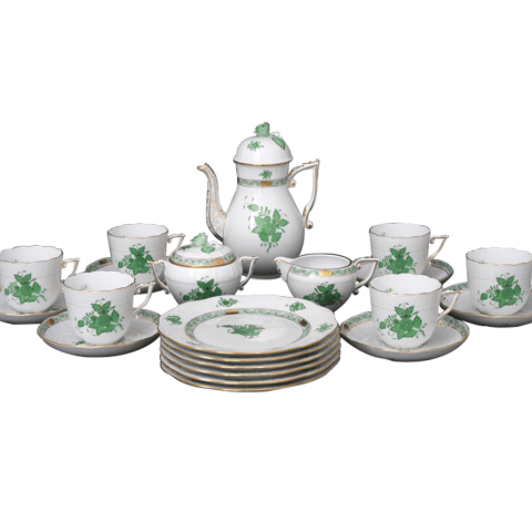 Coffee service for 6 persons decorated in AV