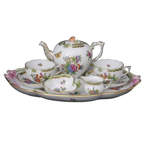 Tea service for 2 persons decorated in VBO