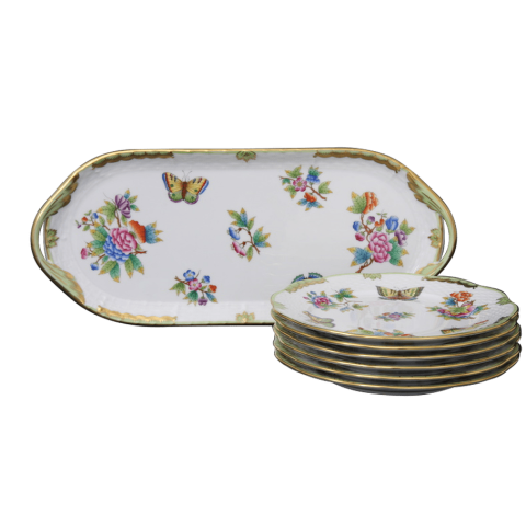 Cake Set for 6 persons, decorated in Victoria